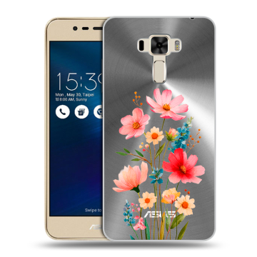 Силиконовый чехол на Asus ZenFone 3 Laser с принтом Цветы Силиконовый чехол на Asus ZenFone 3 Laser с принтом Цветы