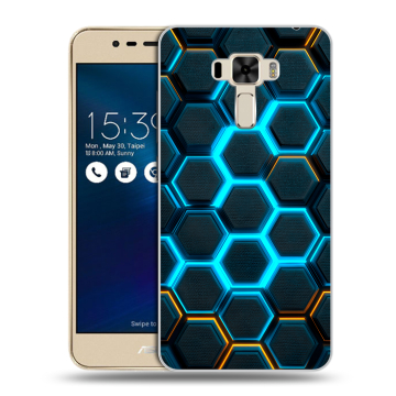 Силиконовый чехол на Asus ZenFone 3 Laser с принтом Неоновые соты Силиконовый чехол на Asus ZenFone 3 Laser с принтом Неоновые соты