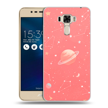 Силиконовый чехол на Asus ZenFone 3 Laser с принтом Розовый космос Силиконовый чехол на Asus ZenFone 3 Laser с принтом Розовый космос
