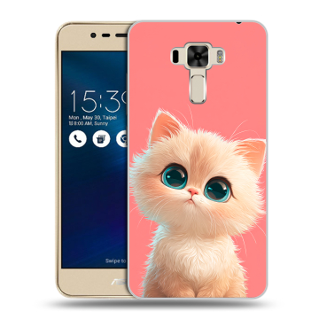 Силиконовый чехол на Asus ZenFone 3 Laser с принтом Розовый котенок Силиконовый чехол на Asus ZenFone 3 Laser с принтом Розовый котенок