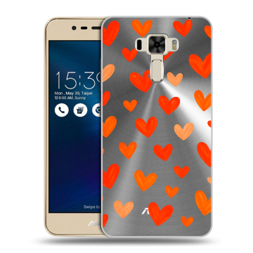 Силиконовый чехол на Asus ZenFone 3 Laser с принтом Сердечки Силиконовый чехол на Asus ZenFone 3 Laser с принтом Сердечки