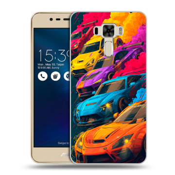 Силиконовый чехол на Asus ZenFone 3 Laser с принтом Тачки Силиконовый чехол на Asus ZenFone 3 Laser с принтом Тачки