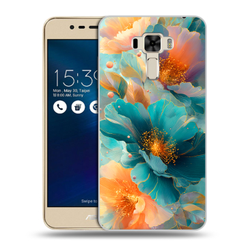 Силиконовый чехол на Asus ZenFone 3 Laser с принтом Цветы Силиконовый чехол на Asus ZenFone 3 Laser с принтом Цветы