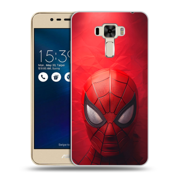 Силиконовый чехол на Asus ZenFone 3 Laser с принтом Spiderman Человек паук Силиконовый чехол на Asus ZenFone 3 Laser с принтом Spiderman Человек паук