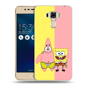 Силиконовый чехол на Asus ZenFone 3 Laser с принтом Спанч боб Спанчбоб