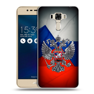 Силиконовый чехол на Asus ZenFone 3 Laser с принтом Флаг России Силиконовый чехол на Asus ZenFone 3 Laser с принтом Флаг России