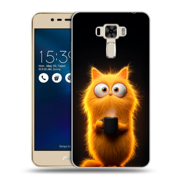 Силиконовый чехол на Asus ZenFone 3 Laser с принтом Смешной кот
