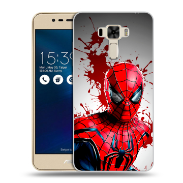 Силиконовый чехол на Asus ZenFone 3 Laser с принтом Spiderman Человек паук Силиконовый чехол на Asus ZenFone 3 Laser с принтом Spiderman Человек паук