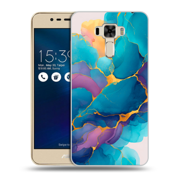 Силиконовый чехол на Asus ZenFone 3 Laser с принтом Мрамор блестки Силиконовый чехол на Asus ZenFone 3 Laser с принтом Мрамор блестки