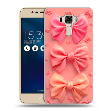 Силиконовый чехол на Asus ZenFone 3 Laser с принтом Розовые бантики Силиконовый чехол на Asus ZenFone 3 Laser с принтом Розовые бантики