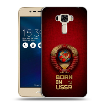 Силиконовый чехол на Asus ZenFone 3 Laser с принтом Флаг Герб СССР Силиконовый чехол на Asus ZenFone 3 Laser с принтом Флаг Герб СССР