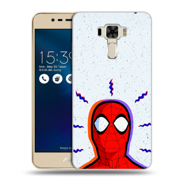 Силиконовый чехол на Asus ZenFone 3 Laser с принтом Spiderman Человек паук Силиконовый чехол на Asus ZenFone 3 Laser с принтом Spiderman Человек паук