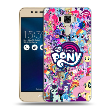 Силиконовый чехол на Asus ZenFone 3 Laser с принтом My little pony Дружба чудо