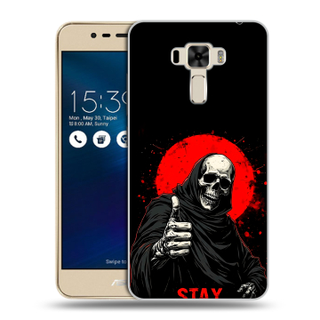 Силиконовый чехол на Asus ZenFone 3 Laser с принтом смешной скелет Силиконовый чехол на Asus ZenFone 3 Laser с принтом смешной скелет