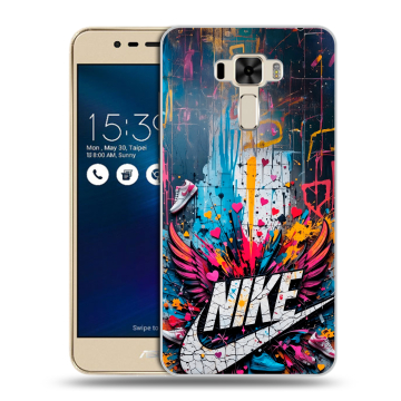 Силиконовый чехол на Asus ZenFone 3 Laser с принтом Nike Найк