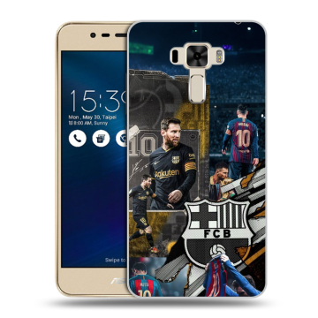 Силиконовый чехол на Asus ZenFone 3 Laser с принтом Messi Barcelona Силиконовый чехол на Asus ZenFone 3 Laser с принтом Messi Barcelona