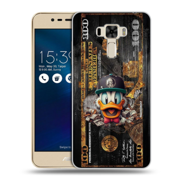 Силиконовый чехол на Asus ZenFone 3 Laser с принтом Дональд Дак Доллар