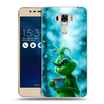Силиконовый чехол на Asus ZenFone 3 Laser с принтом Новый год гринч Силиконовый чехол на Asus ZenFone 3 Laser с принтом Новый год гринч