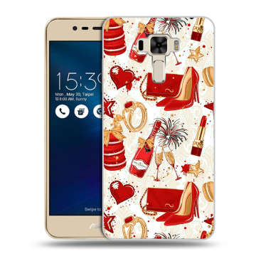 Силиконовый чехол на Asus ZenFone 3 Laser с принтом Новый год Силиконовый чехол на Asus ZenFone 3 Laser с принтом Новый год
