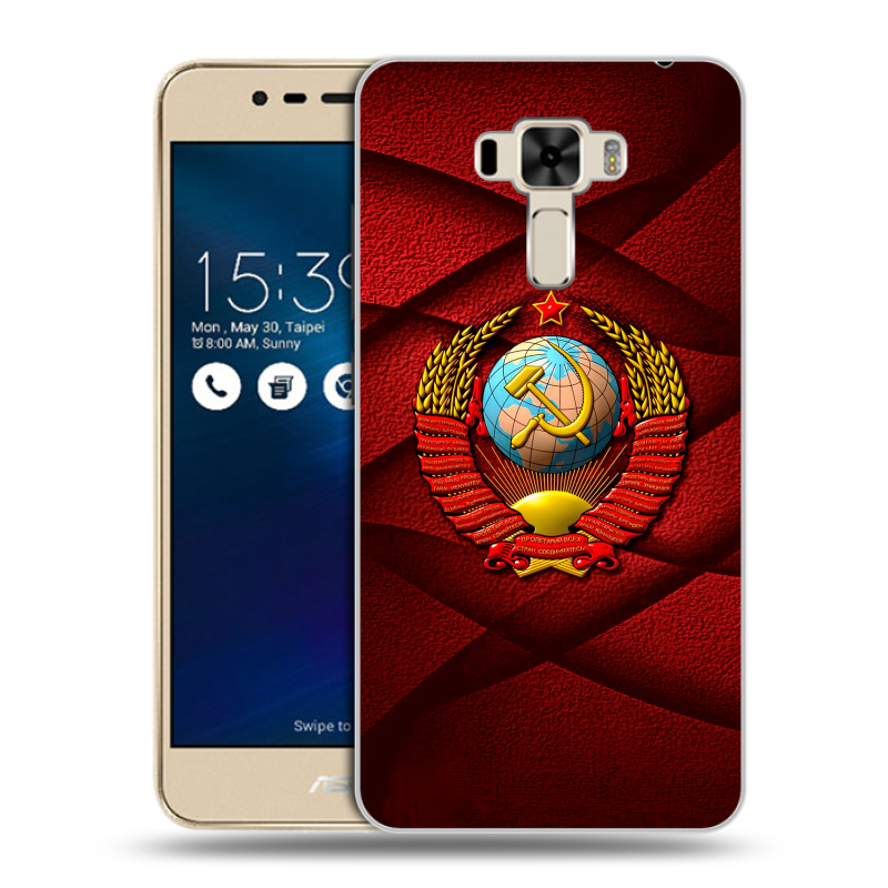Силиконовый чехол на Asus ZenFone 3 Laser с принтом Герб СССР Силиконовый чехол на Asus ZenFone 3 Laser с принтом Герб СССР