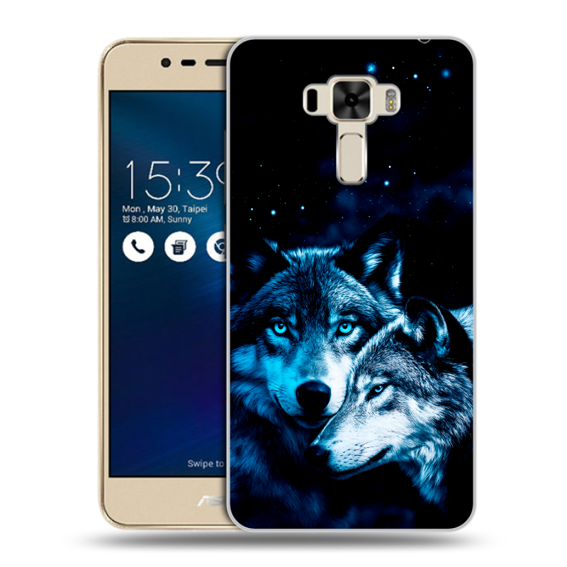 Силиконовый чехол на Asus ZenFone 3 Laser с принтом Волки Силиконовый чехол на Asus ZenFone 3 Laser с принтом Волки