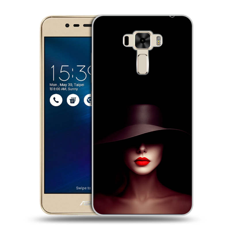 Силиконовый чехол на Asus ZenFone 3 Laser с принтом Девушка в шляпе Силиконовый чехол на Asus ZenFone 3 Laser с принтом Девушка в шляпе