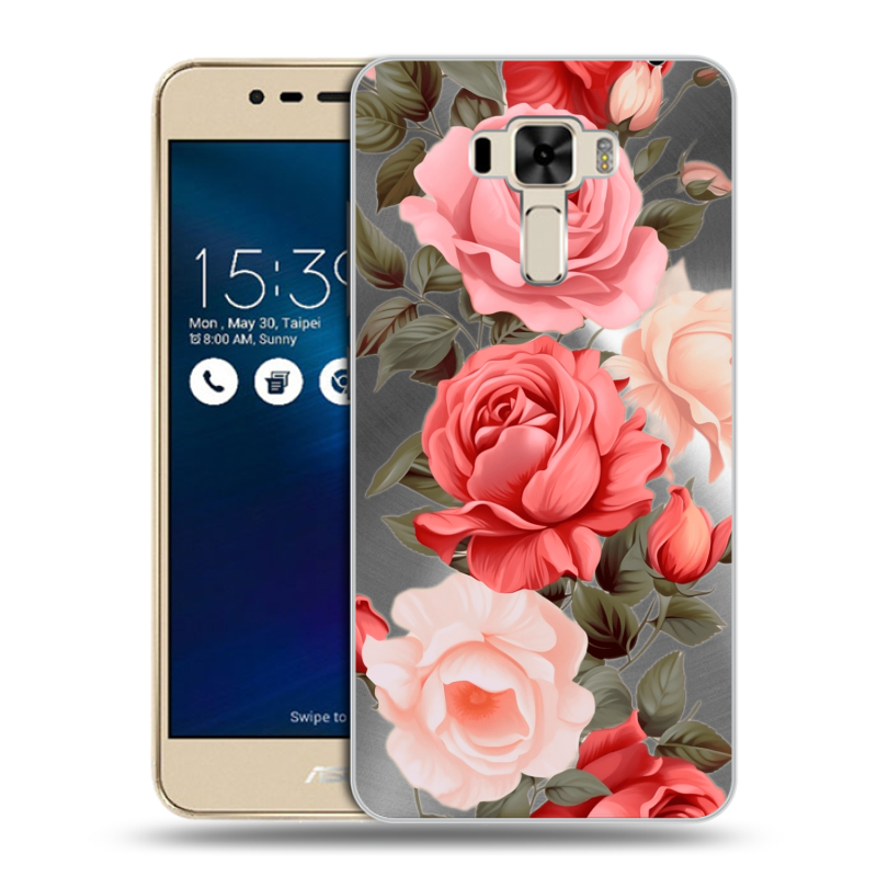 Силиконовый чехол на Asus ZenFone 3 Laser с принтом Розы Силиконовый чехол на Asus ZenFone 3 Laser с принтом Розы