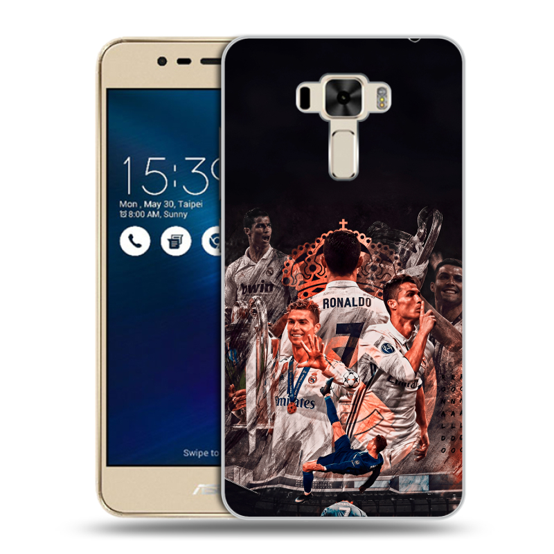 Силиконовый чехол на Asus ZenFone 3 Laser с принтом Реал Роналдо Real Ronaldo Силиконовый чехол на Asus ZenFone 3 Laser с принтом Реал Роналдо Real Ronaldo