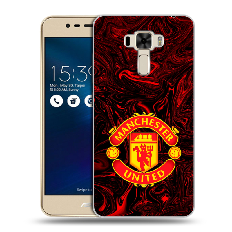 Силиконовый чехол на Asus ZenFone 3 Laser с принтом Manchester United Силиконовый чехол на Asus ZenFone 3 Laser с принтом Manchester United