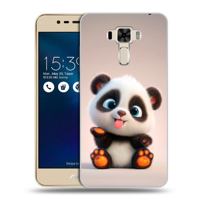 Силиконовый чехол на Asus ZenFone 3 Laser с принтом милая панда Силиконовый чехол на Asus ZenFone 3 Laser с принтом милая панда