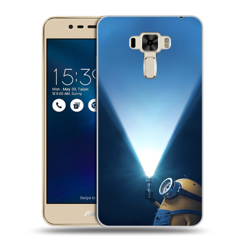 Силиконовый чехол на Asus ZenFone 3 Laser с принтом Миньоны Силиконовый чехол на Asus ZenFone 3 Laser с принтом Миньоны