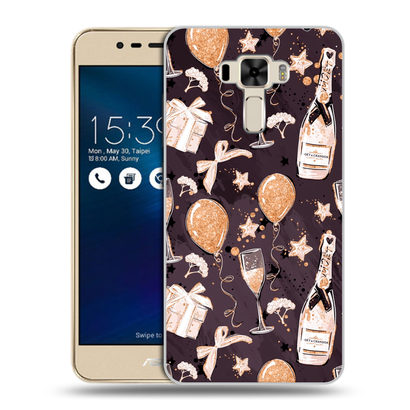 Силиконовый чехол на Asus ZenFone 3 Laser с принтом Новый год Силиконовый чехол на Asus ZenFone 3 Laser с принтом Новый год