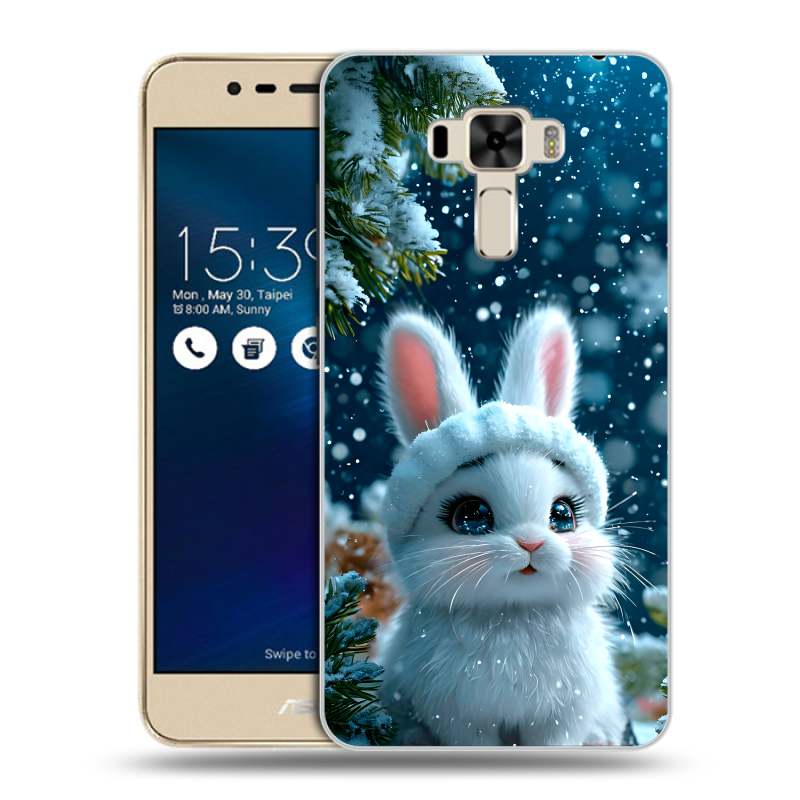Силиконовый чехол на Asus ZenFone 3 Laser с принтом Новый год Силиконовый чехол на Asus ZenFone 3 Laser с принтом Новый год