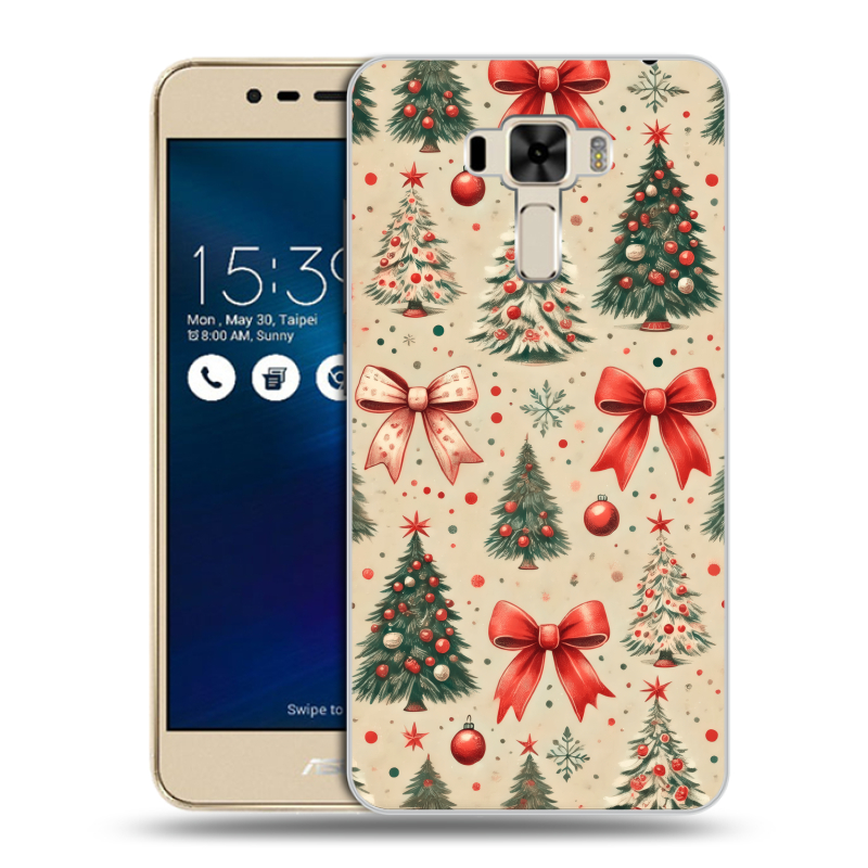 Силиконовый чехол на Asus ZenFone 3 Laser с принтом Новый год Силиконовый чехол на Asus ZenFone 3 Laser с принтом Новый год