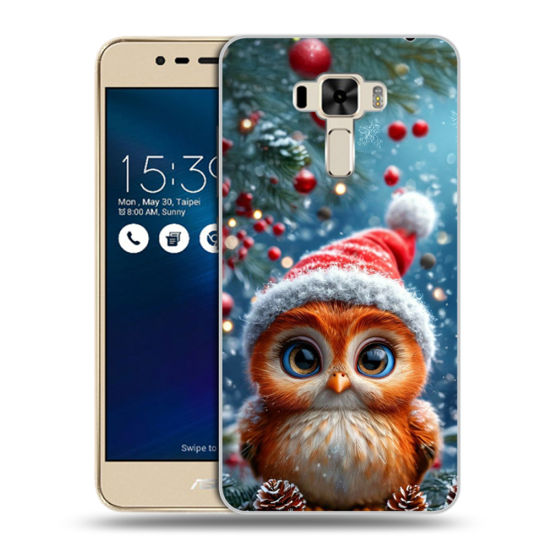 Силиконовый чехол на Asus ZenFone 3 Laser с принтом Новый год Силиконовый чехол на Asus ZenFone 3 Laser с принтом Новый год