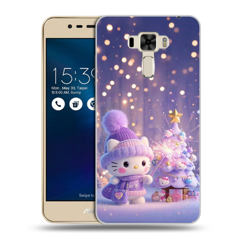 Силиконовый чехол на Asus ZenFone 3 Laser с принтом Новый год Силиконовый чехол на Asus ZenFone 3 Laser с принтом Новый год