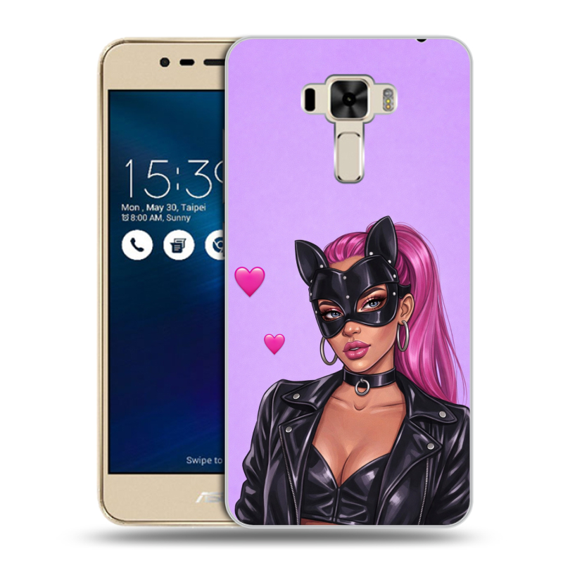 Силиконовый чехол на Asus ZenFone 3 Laser с принтом женский Силиконовый чехол на Asus ZenFone 3 Laser с принтом женский