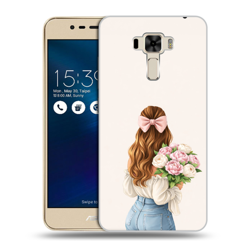 Силиконовый чехол на Asus ZenFone 3 Laser с принтом женский Силиконовый чехол на Asus ZenFone 3 Laser с принтом женский