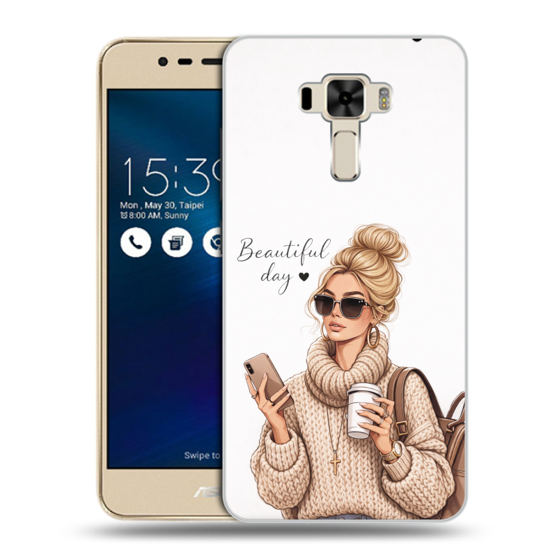 Силиконовый чехол на Asus ZenFone 3 Laser с принтом женский Силиконовый чехол на Asus ZenFone 3 Laser с принтом женский