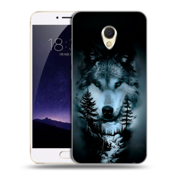Пластиковый чехол на Meizu MX6 с принтом Лесной волк Пластиковый чехол на Meizu MX6 с принтом Лесной волк