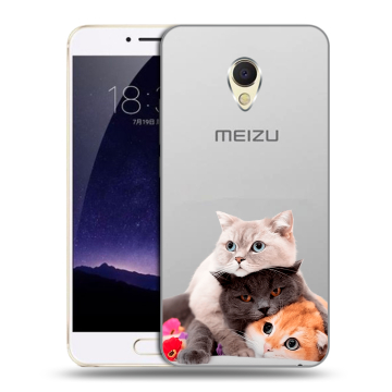 Пластиковый чехол на Meizu MX6 с принтом Кошки Пластиковый чехол на Meizu MX6 с принтом Кошки