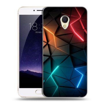 Пластиковый чехол на Meizu MX6 с принтом Абстракция неон Пластиковый чехол на Meizu MX6 с принтом Абстракция неон