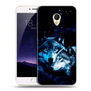 Пластиковый чехол на Meizu MX6 с принтом Волки Пластиковый чехол на Meizu MX6 с принтом Волки