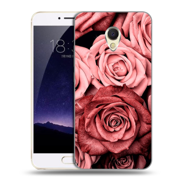 Пластиковый чехол на Meizu MX6 с принтом Цветы розы Пластиковый чехол на Meizu MX6 с принтом Цветы розы