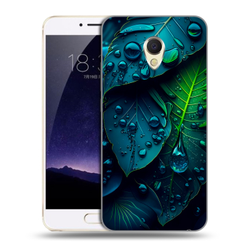 Пластиковый чехол на Meizu MX6 с принтом Листья Пластиковый чехол на Meizu MX6 с принтом Листья