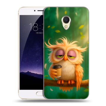 Пластиковый чехол на Meizu MX6 с принтом сова Пластиковый чехол на Meizu MX6 с принтом сова