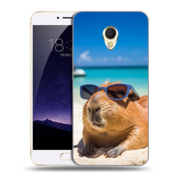 Пластиковый чехол на Meizu MX6 с принтом Капибара Пластиковый чехол на Meizu MX6 с принтом Капибара
