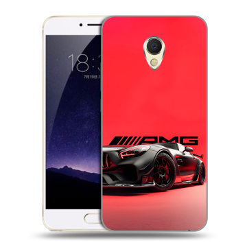 Пластиковый чехол на Meizu MX6 с принтом Мерседес Mercedes AMG