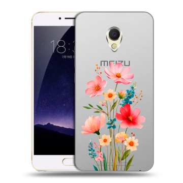 Пластиковый чехол на Meizu MX6 с принтом Цветы