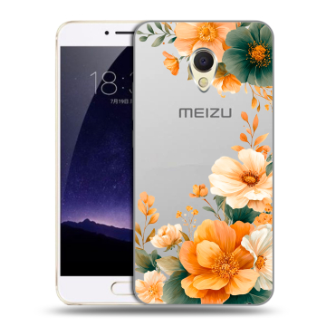 Пластиковый чехол на Meizu MX6 с принтом Цветы принт